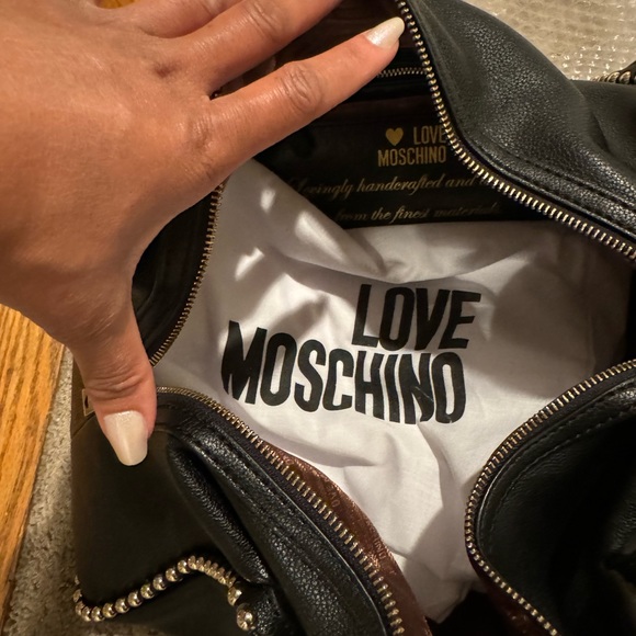 Love Moschino black leather studded purse - Large - Picture 3 of 4